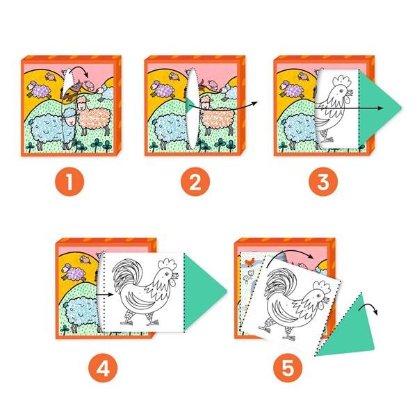 Distributeur de coloriages / Ferme Djeco