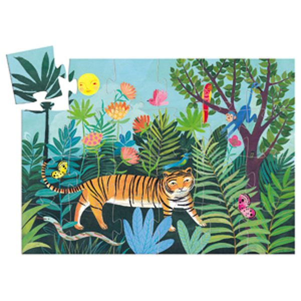 Puzzle silhouette / La balade du tigre / 24 pcs