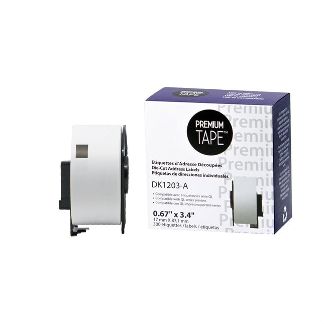 Brother DK1203 Étiquette de classement 0.66'' x 3.4'' (1 x 300)
