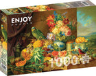 c-T 1000 Enjoy Still Life with Fruit Flowers ans Parrot