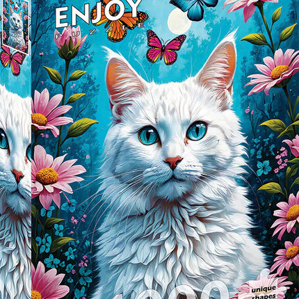 CT Enjoy White Cat | 1000 pieces
