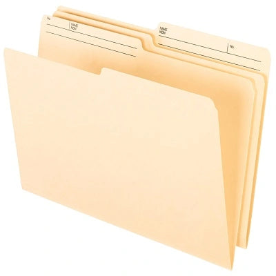 File Folder-Legal 9.5 Point Reversible, Manila 10/Pk