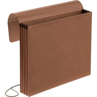 Wallet-Expanding, Letter, 3-1/2" Exp. Red Fibre 5/Pk