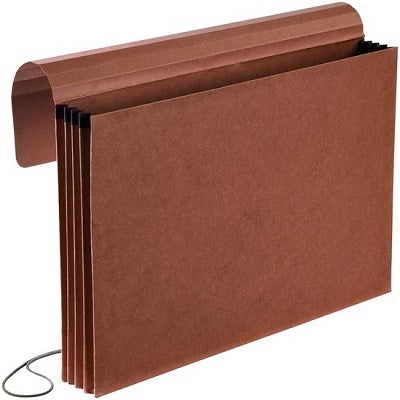 Pochette-Classeur Extensible, Format Légal, Expansion De 3,5 Po, Fibre Rouge - E22-4-B