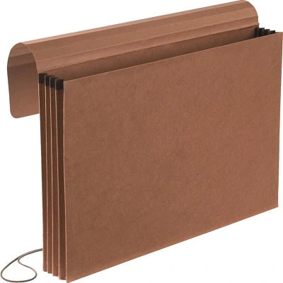 Wallet-Expanding, Legal, 3-1/2" Exp. Red Fibre 5/Pk