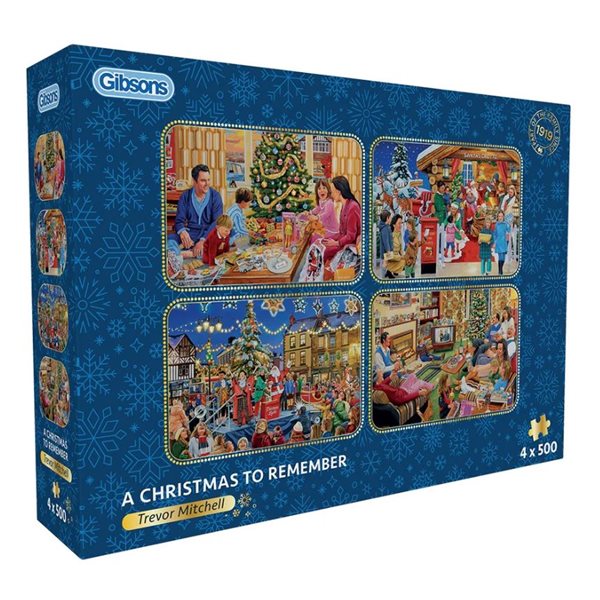 Puzzle - 500 pcs - A Christmas to Remember (4 Puzzles) (EN)