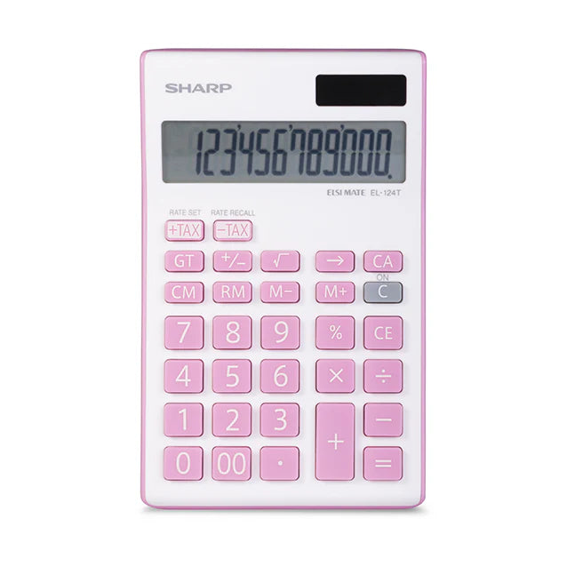 Calculatrice de table Sharp EL-124TB-PK Rose