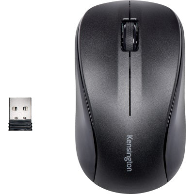 MOUSE-KENSINGTON WIRELESS MOUSE, THREE BUTTON, BLACK
