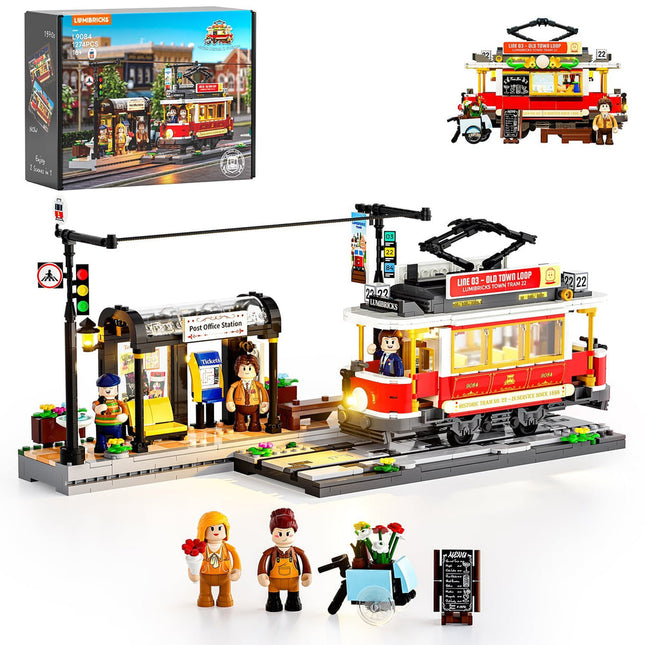 Lumibricks Heritage Tram and Station 1274PCS