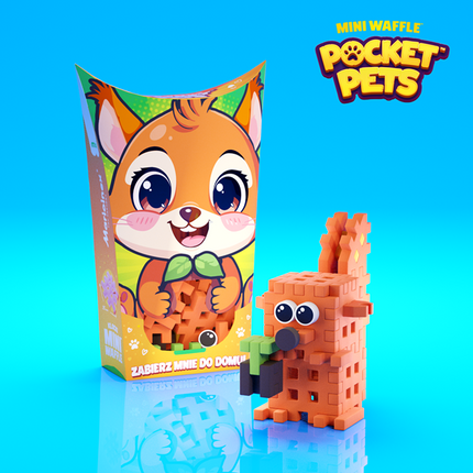 Mini Waffle - Pocket Animals: Squirrel 34 pcs (fr-en)