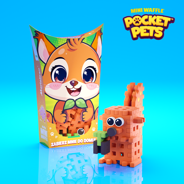 Mini Waffle - Pocket Animals: Squirrel 34 pcs (fr-en)