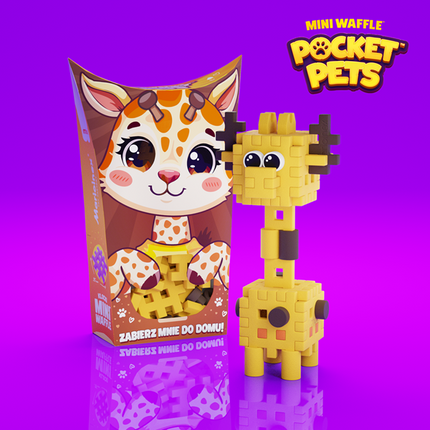 Mini Waffle - Pocket Animals: Giraffe 35 pcs (fr-en)