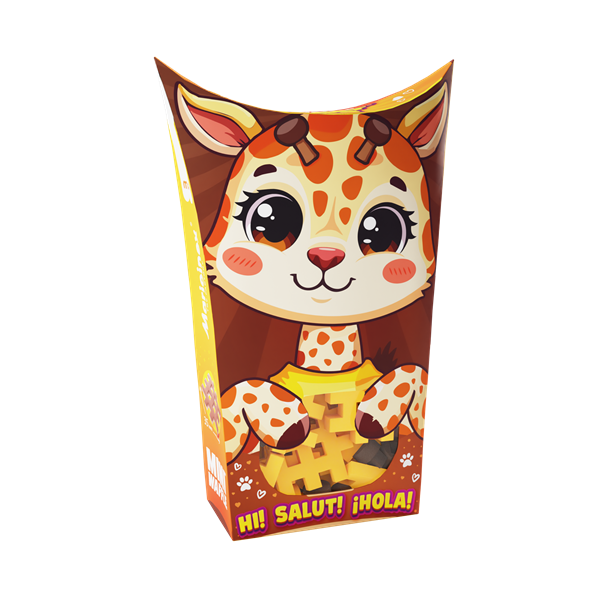 Mini Waffle - Pocket Animals: Giraffe 35 pcs (fr-en)