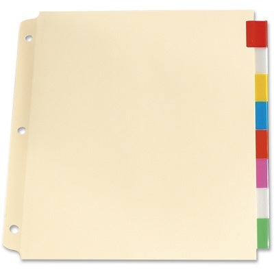 Set of 8 Extra Wide Tabbed Insertable Dividers, Assorted Colors