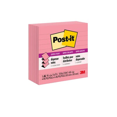 POST-IT POPUP LINED 4*4 FLUO PINK