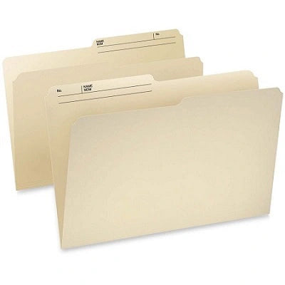 9 1/2 Pts Reversible File Folders, Legal Size, Manila - R609