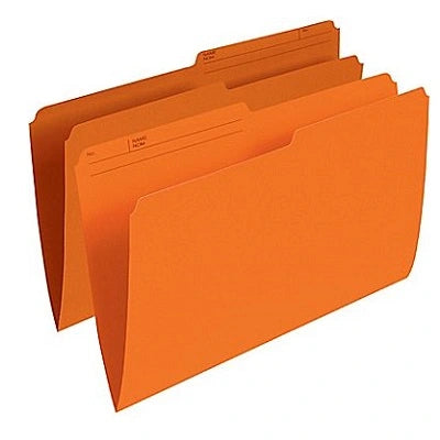 Chemises Réversibles 10 1/2 Pts, Format Légal, Orange - R615 Org