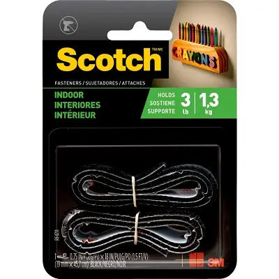 Velcro Attaches Intérieures 0,75X18 Po Noir