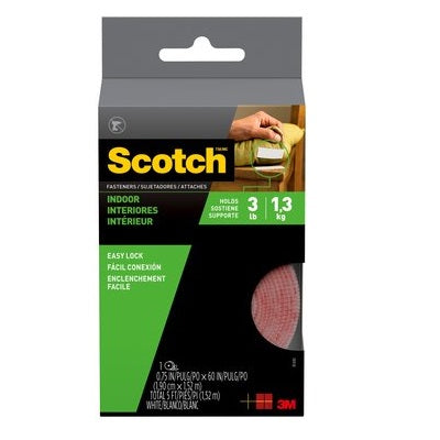 Attaches Pour L'Intérieur De Scotch, 3/4 Po X 5 Pi, Blanc