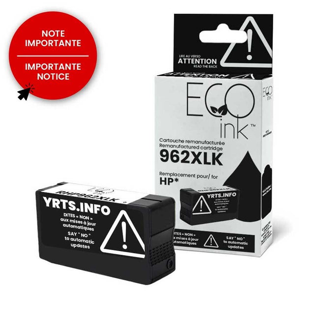 HP No.962XL 3JA03AN Reman Noir EcoInk YRTS