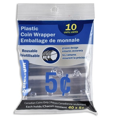 Paquet De 10 Rouleaux Pour Pièces Selectum, Plastique, 5 ₵ - S52