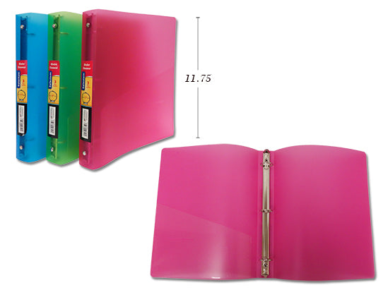 Reliure flexible de 1" avec pochette gauche – 3 couleurs vives assorties avec anneaux