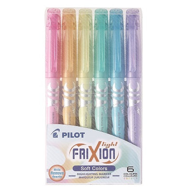 Frixxion Chisel Highlighter Pastel Assorted 6/Pack