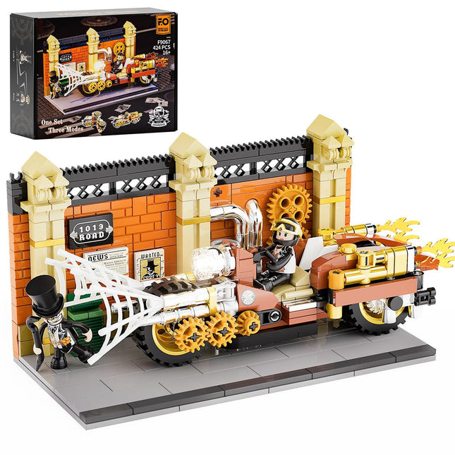 Lumibricks Steampunk Motorcycle Pursuit 424 Pieces