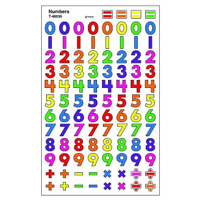 Autocollants Supershapes, Nombres