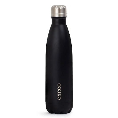 Bouteille Isotherme De Execo, Acier Inoxydable, 500 Ml, Noir Mat