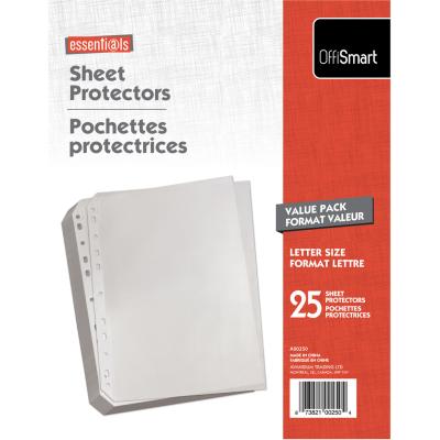 OFFISMART Protective Sleeves, transparent, pkt 25