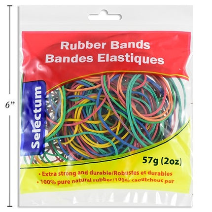 Paquet bandes élastiques 57g mixte colorés
