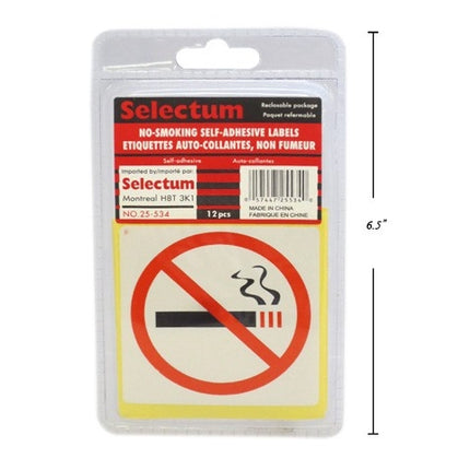 Étiquettes non-fumeur