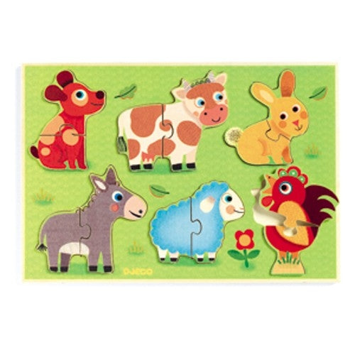 Djeco cuckoo-cow puzzle 18m+