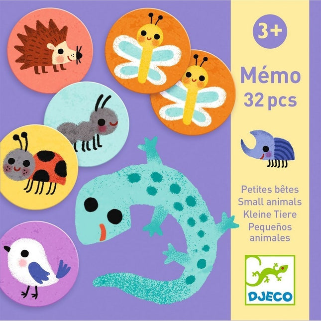 Mémo djeco petites bêtes 32 pcs 3+