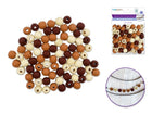 Pack of 12mm round wooden beads