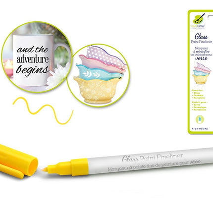 Fine Paste Glass Paint Marker Yellow