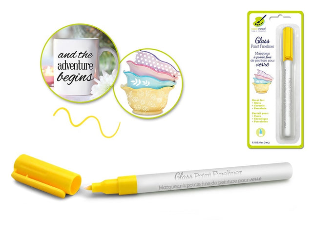 Fine Paste Glass Paint Marker Yellow