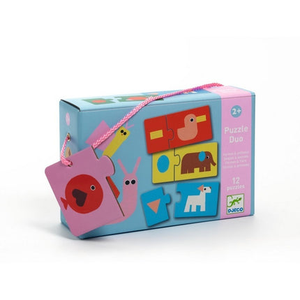 Djeco shapes and animals duo puzzle 2 years +