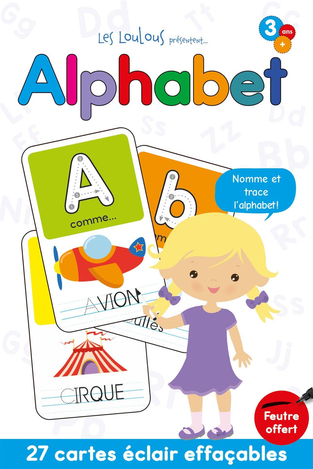 Case - alphabet - 27 erasable flashcards