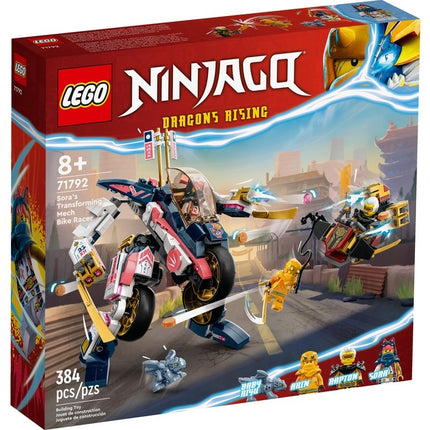 Lego ninjago 71792 sora's transforming speedster robot 384 pcs