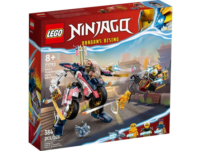 Lego ninjago 71792 sora's transforming speedster robot 384 pcs