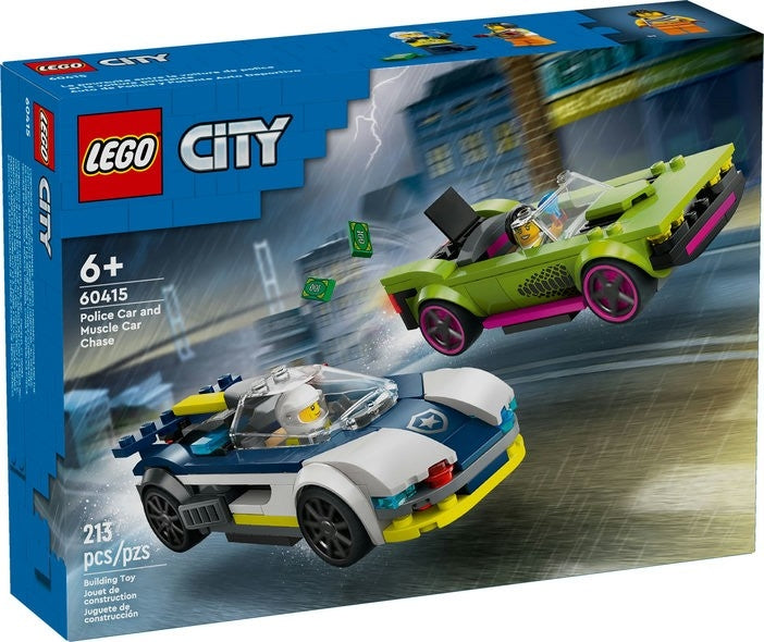 Lego city 60415 police car and muscle car chase