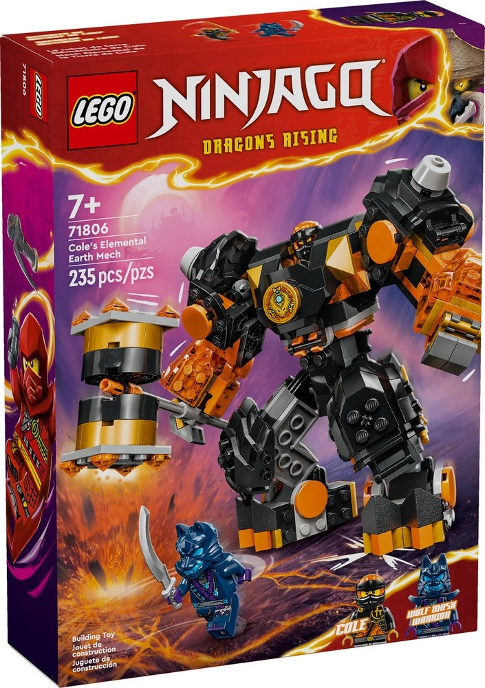 Lego ninjago 71806 cole's elemental earth mech