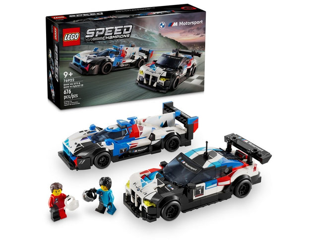 Lego speed champions, bmw m4 gt3 and bmw m hybrid v8 76922