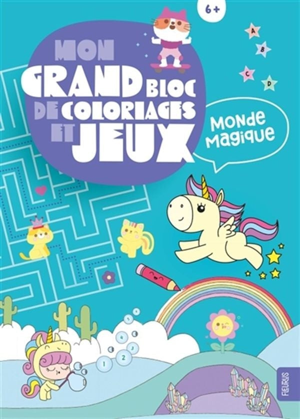 My big coloring and games block - magical world