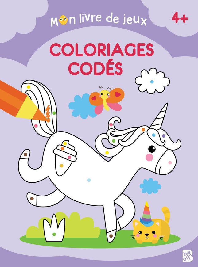 Coded Coloring Pages 4+