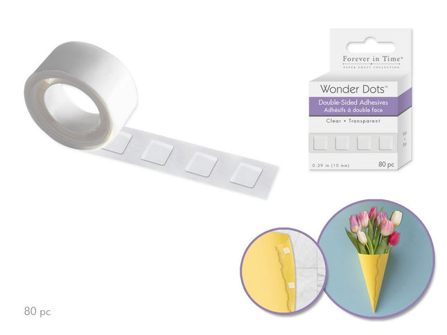 Adhésif à double face transparent 80 mrx