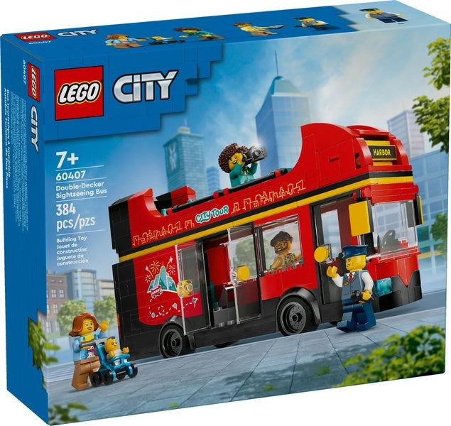 Lego city 60407 red double-decker sightseeing bus