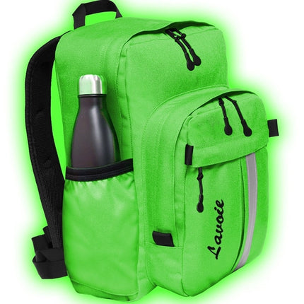 Chic Choc Lavoie Backpack (with Water Bottle Pouch) - Neon Green